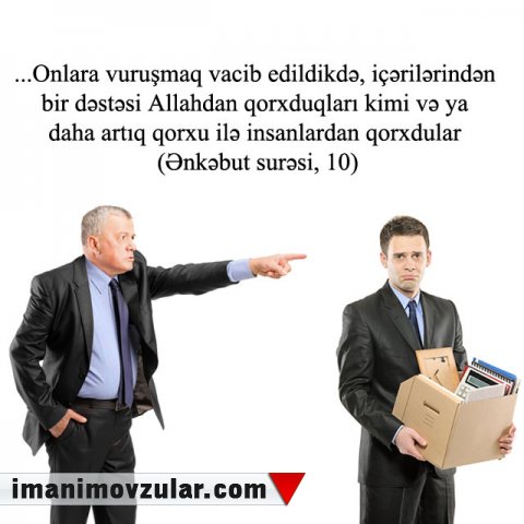 Münafiqlər Allahın əzabından çox inkarçılardan qorxurlar